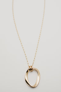 The Raina Twisted Oval Pendant Necklace