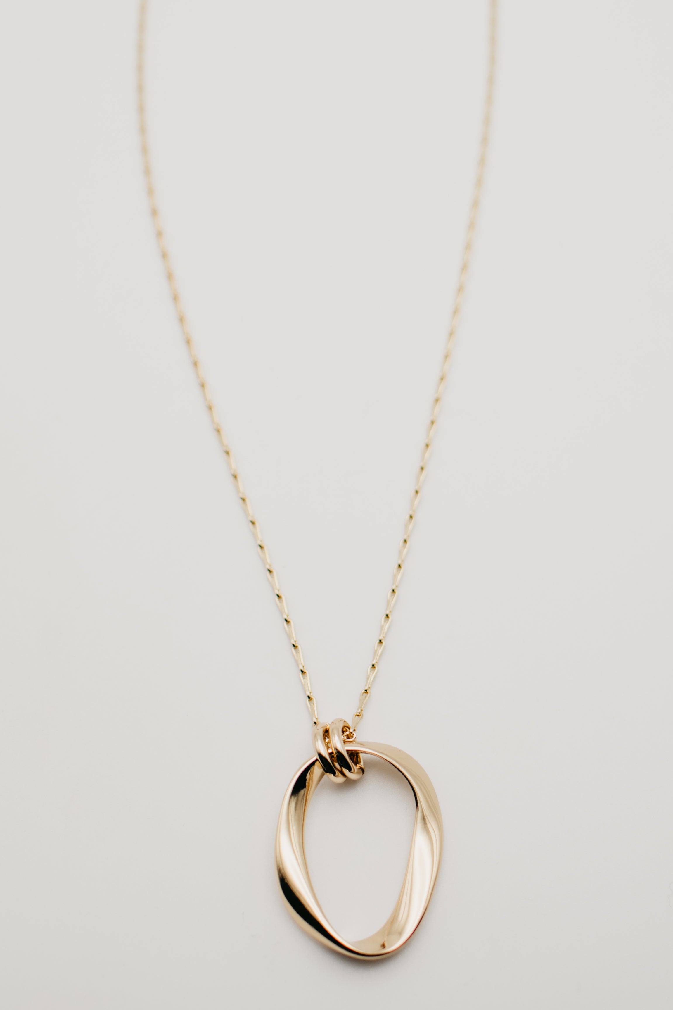 The Raina Twisted Oval Pendant Necklace