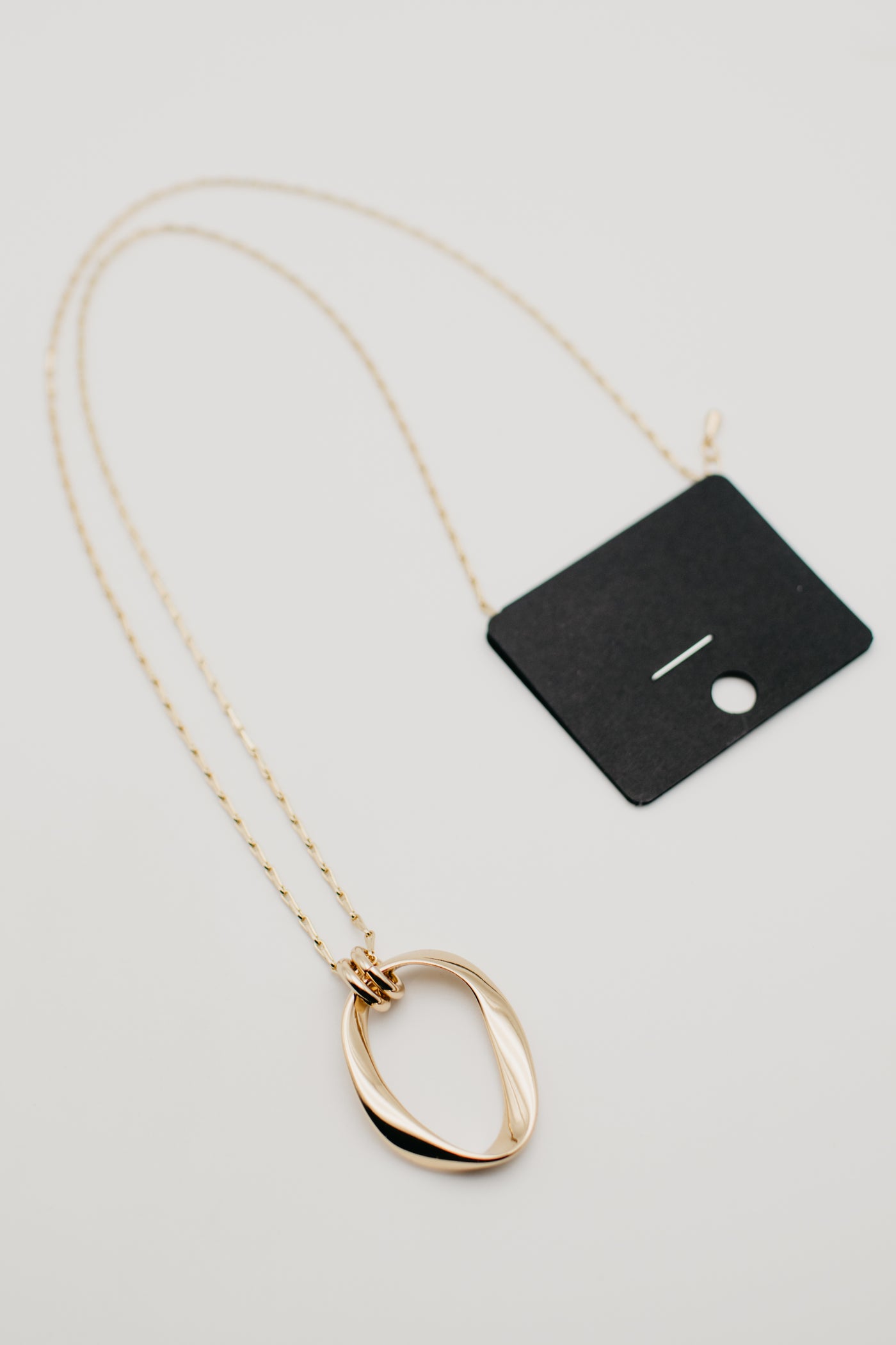 The Raina Twisted Oval Pendant Necklace