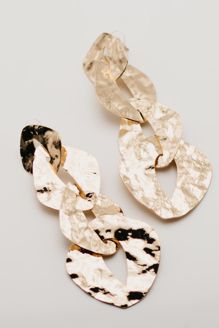 The Lyle Hammered Metal Link Earrings