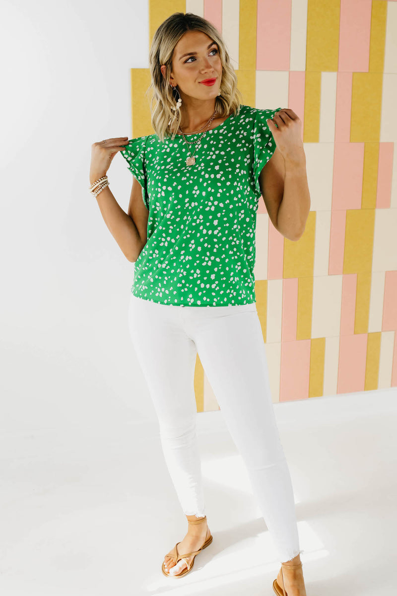 The Riya Flutter Sleeve Blouse - FINAL SALE
