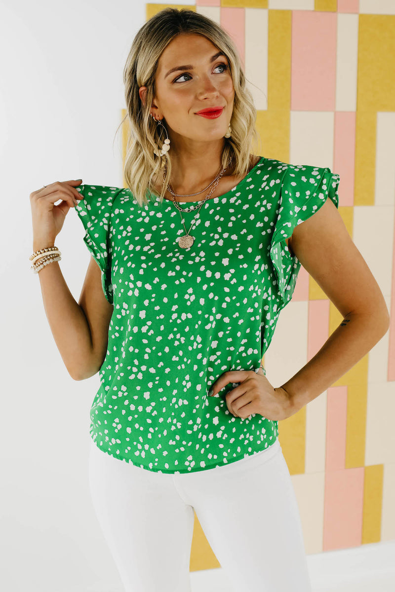 The Riya Flutter Sleeve Blouse - FINAL SALE