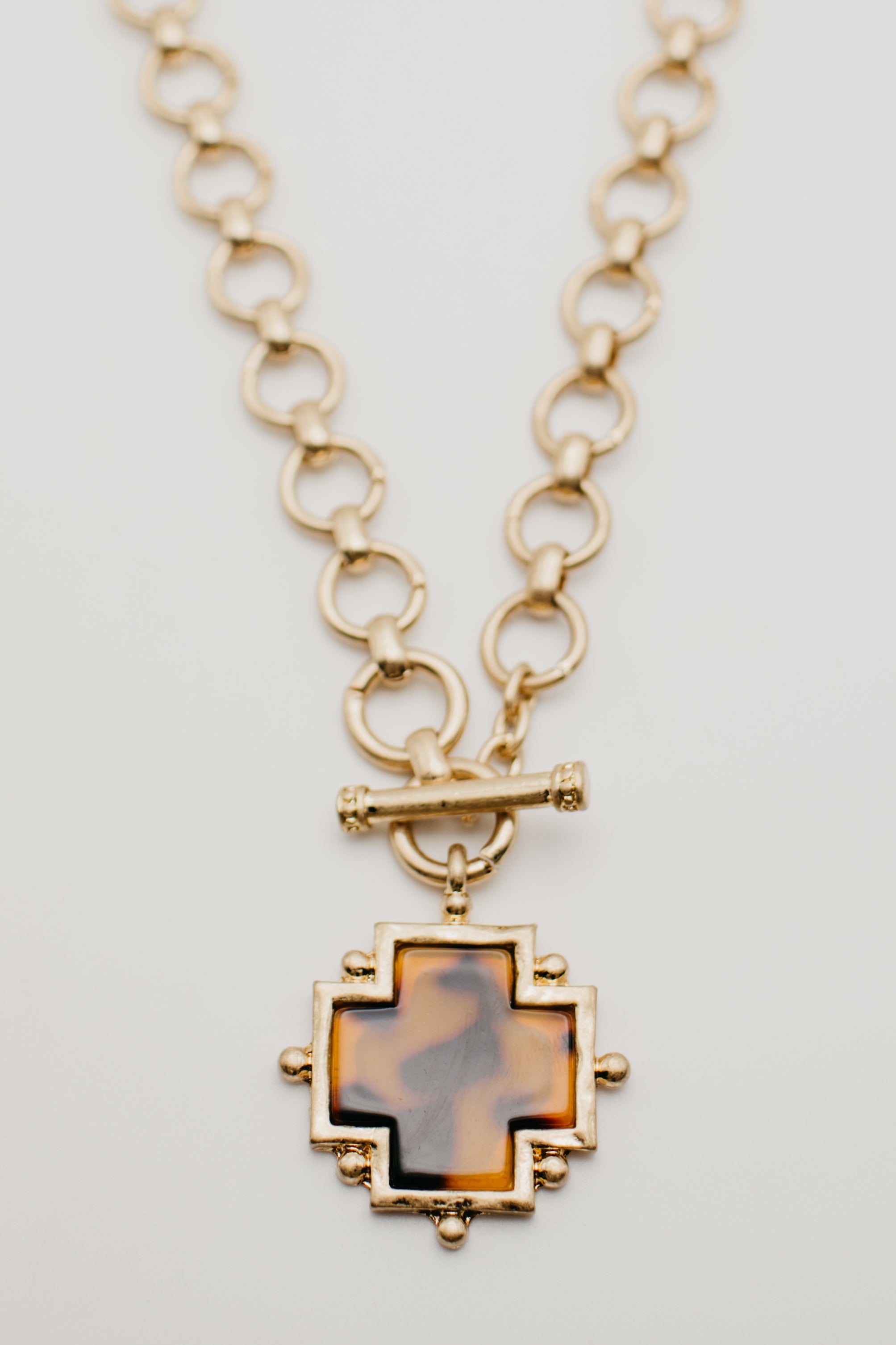 The Tessa Cross Toggle Necklace