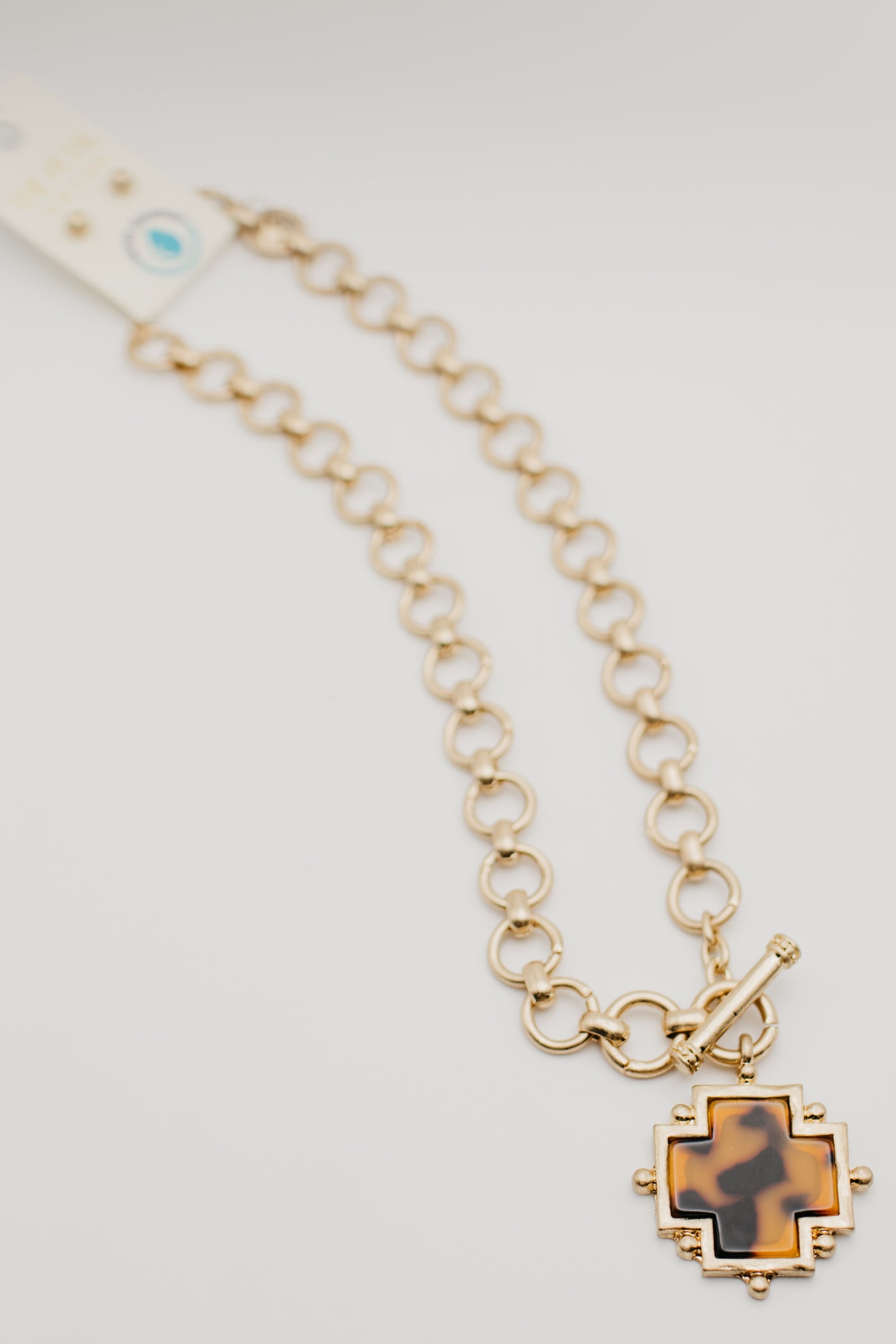 The Tessa Cross Toggle Necklace