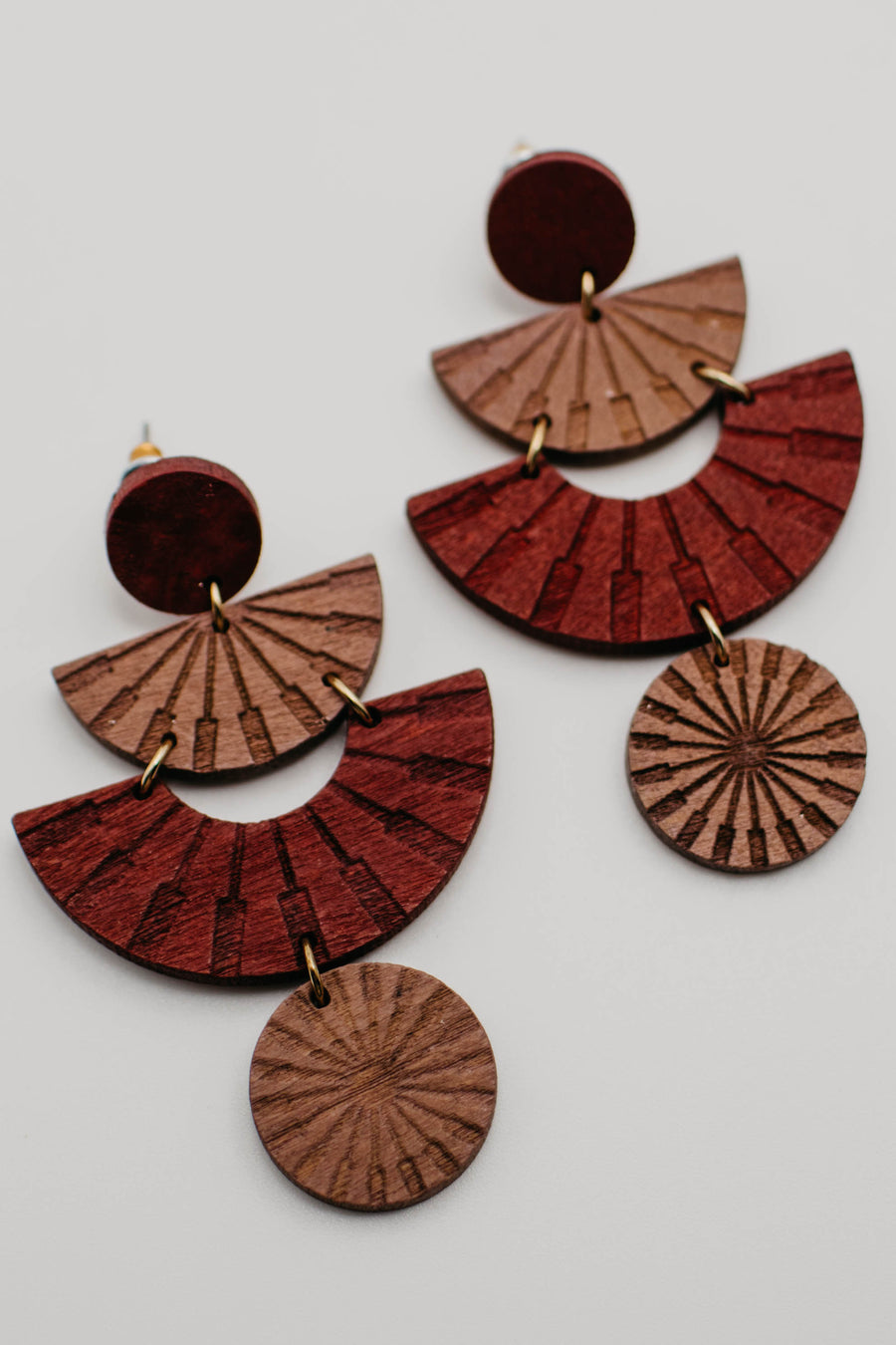 The Timmy Geo Wooden Earring