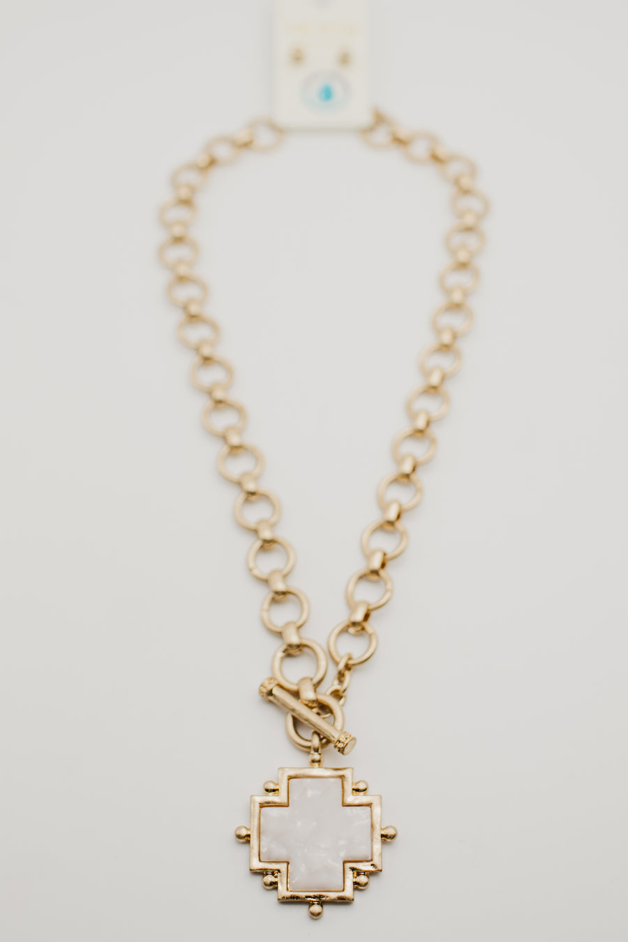 The Tessa Cross Toggle Necklace