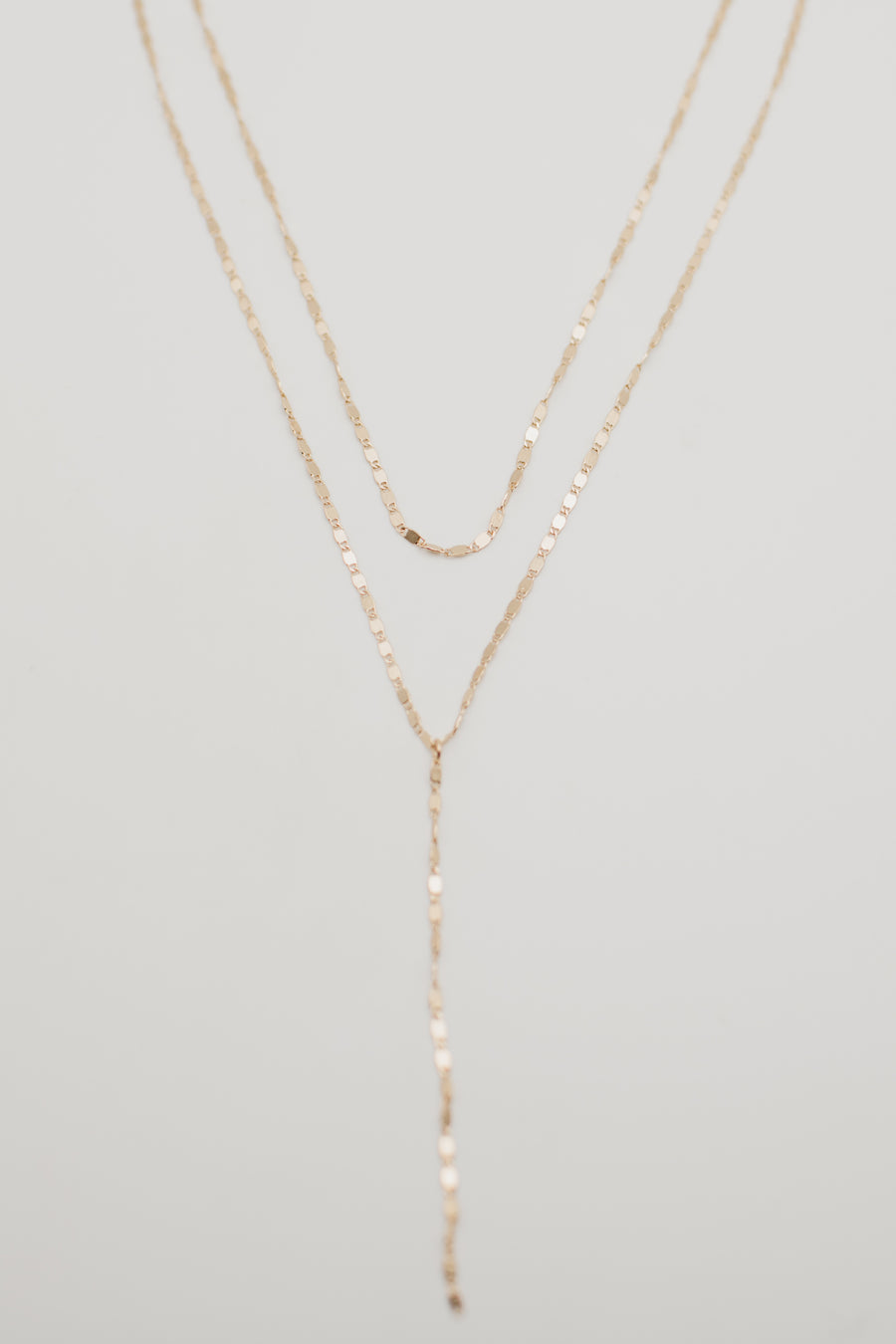 The Shannon Chain Link Layered Y Necklace Set