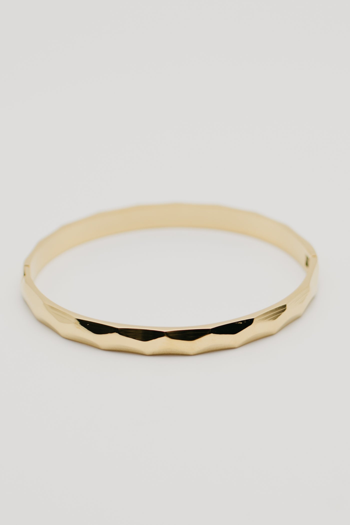 The Roth Stainless Steel Hammered Bangle Bracelet
