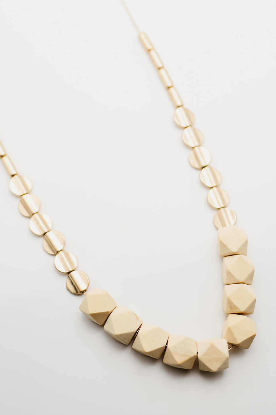 The Fatima Wood Bead Necklace