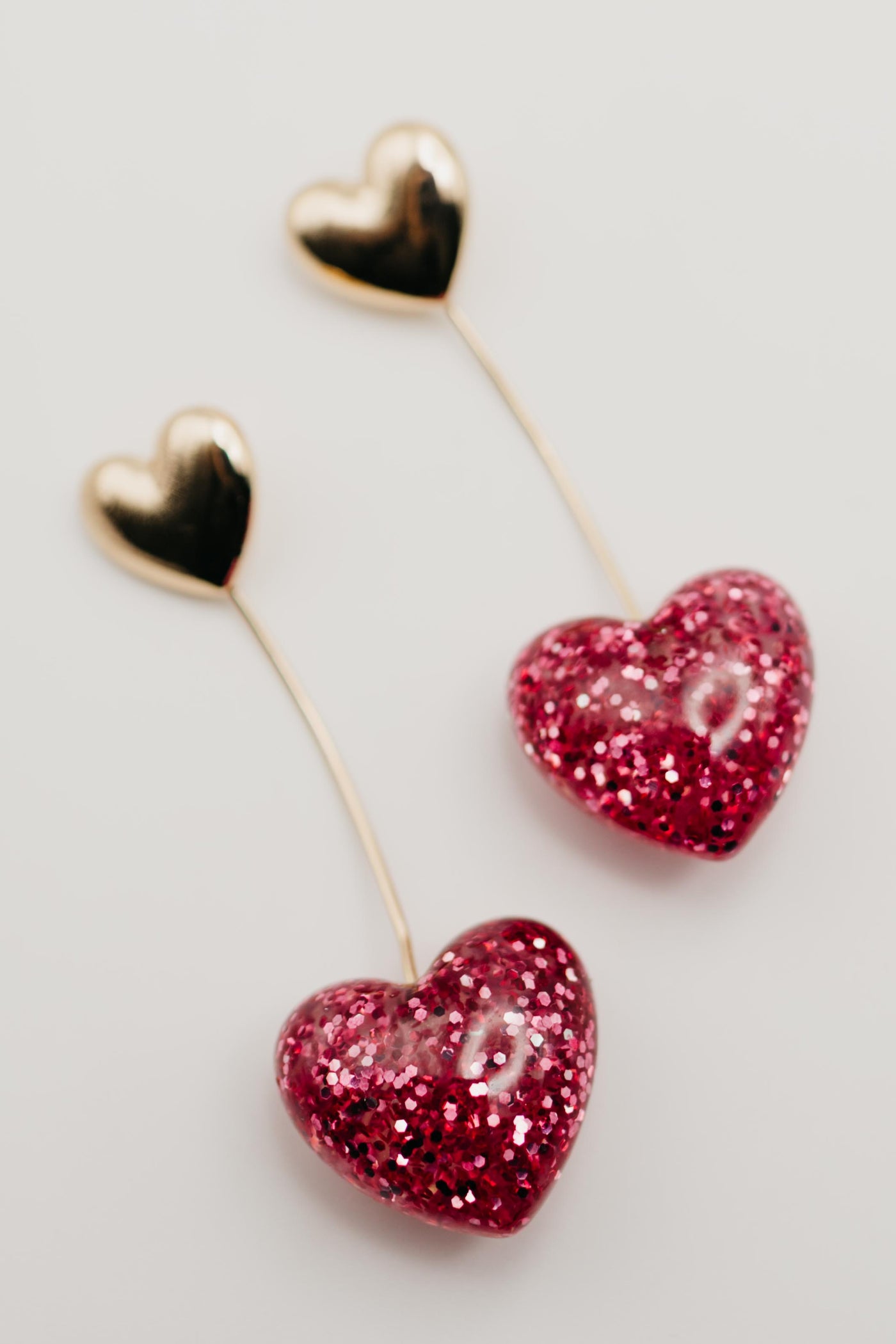The Korey Glitter Heart Earring