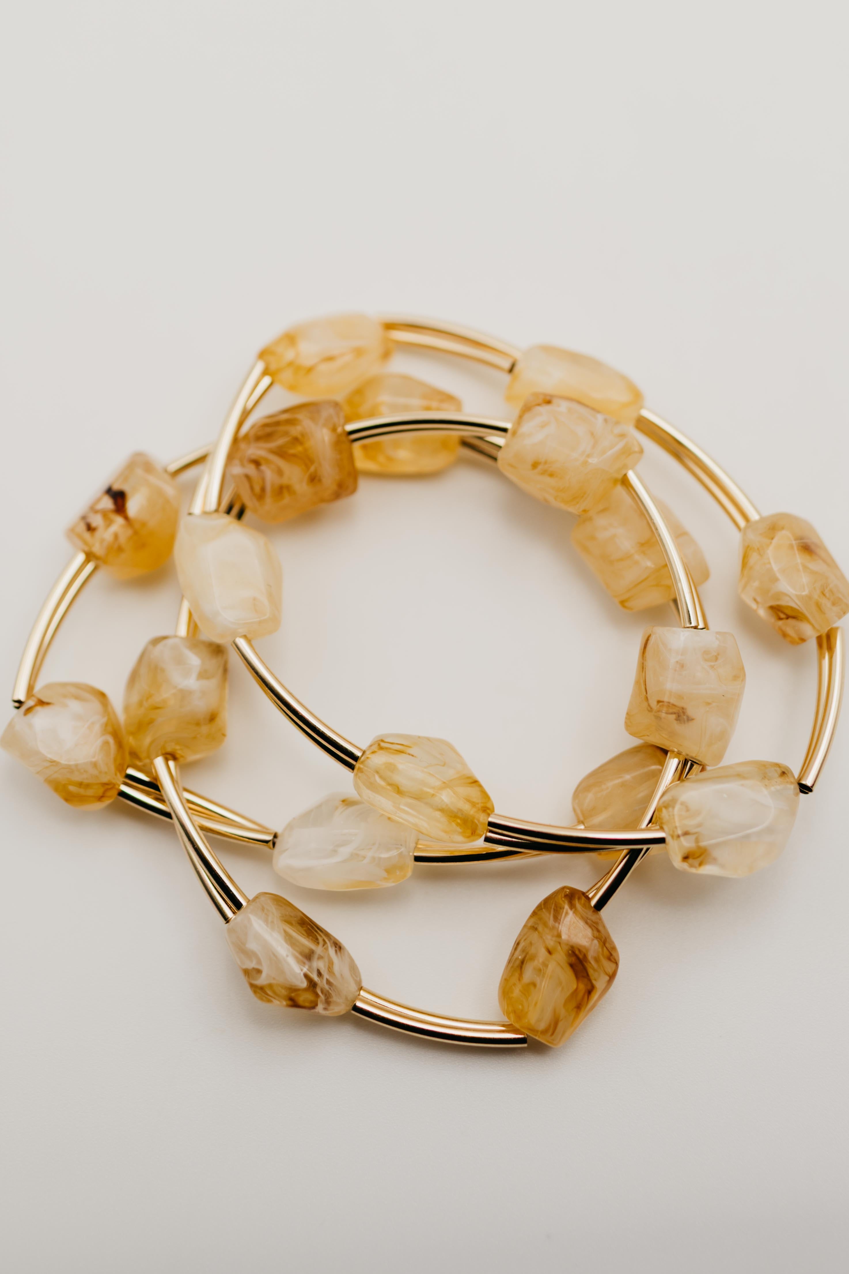 The Lainey Marble Bracelet Set