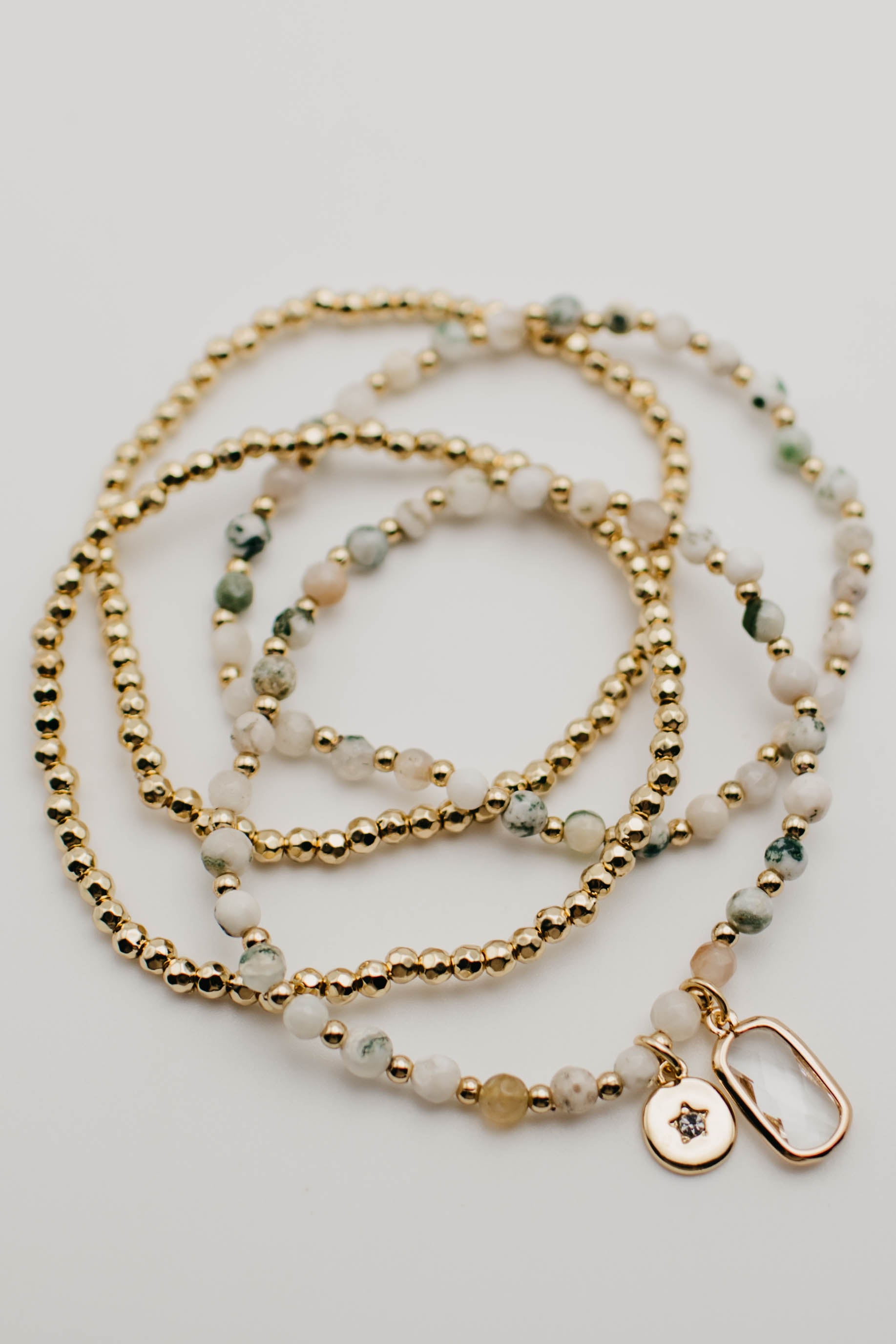 The Mckenna Charm Stretch Bracelet Set