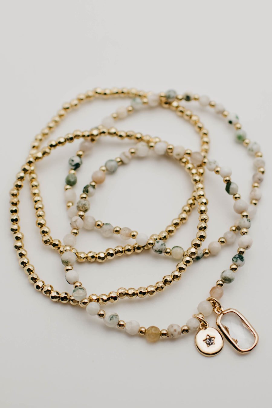 The Mckenna Charm Stretch Bracelet Set