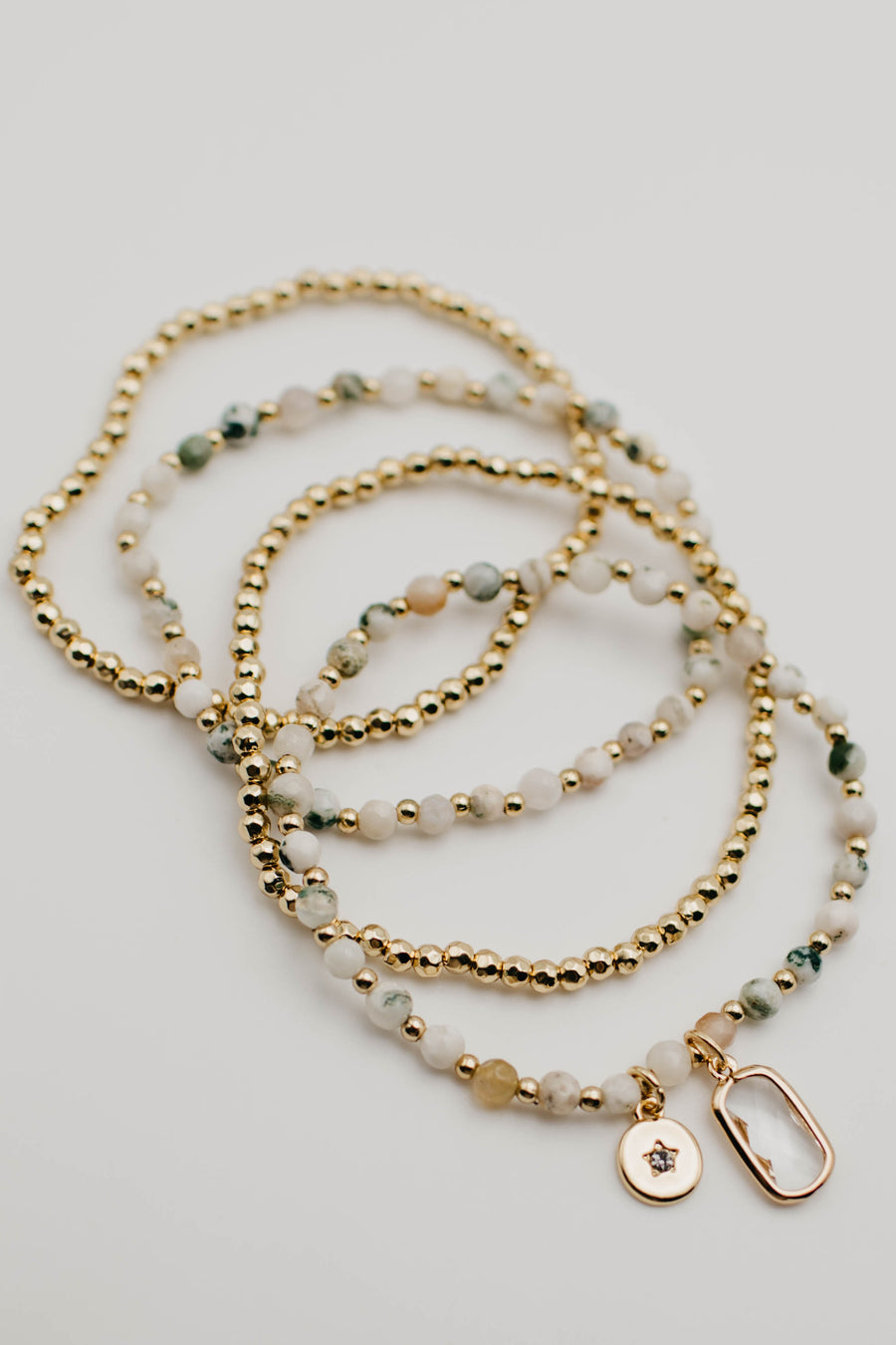 The Mckenna Charm Stretch Bracelet Set