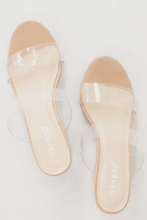 The Highlight Clear Strap Block Heel