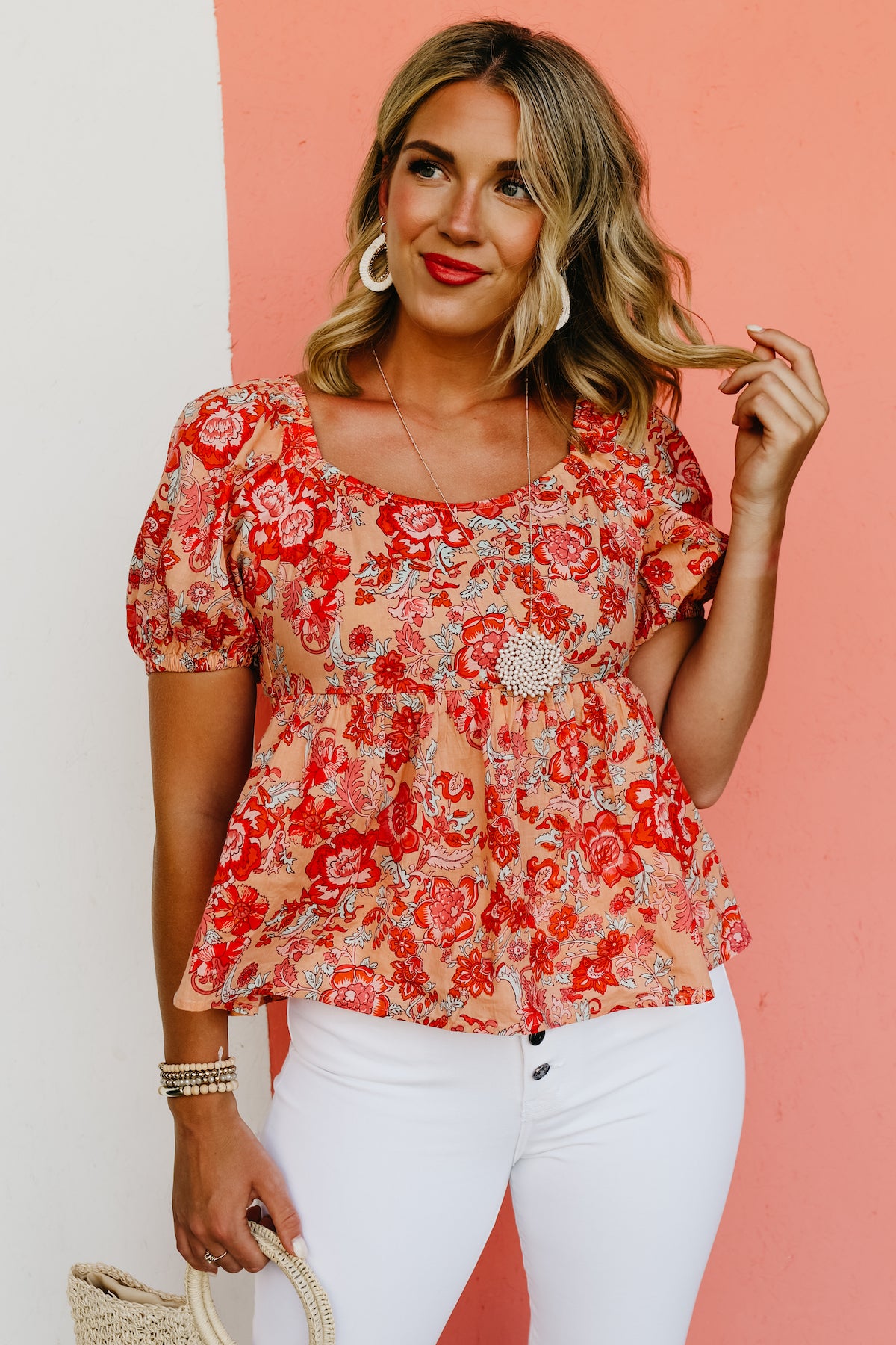 The Scott Floral Tie Back Top - FINAL SALE