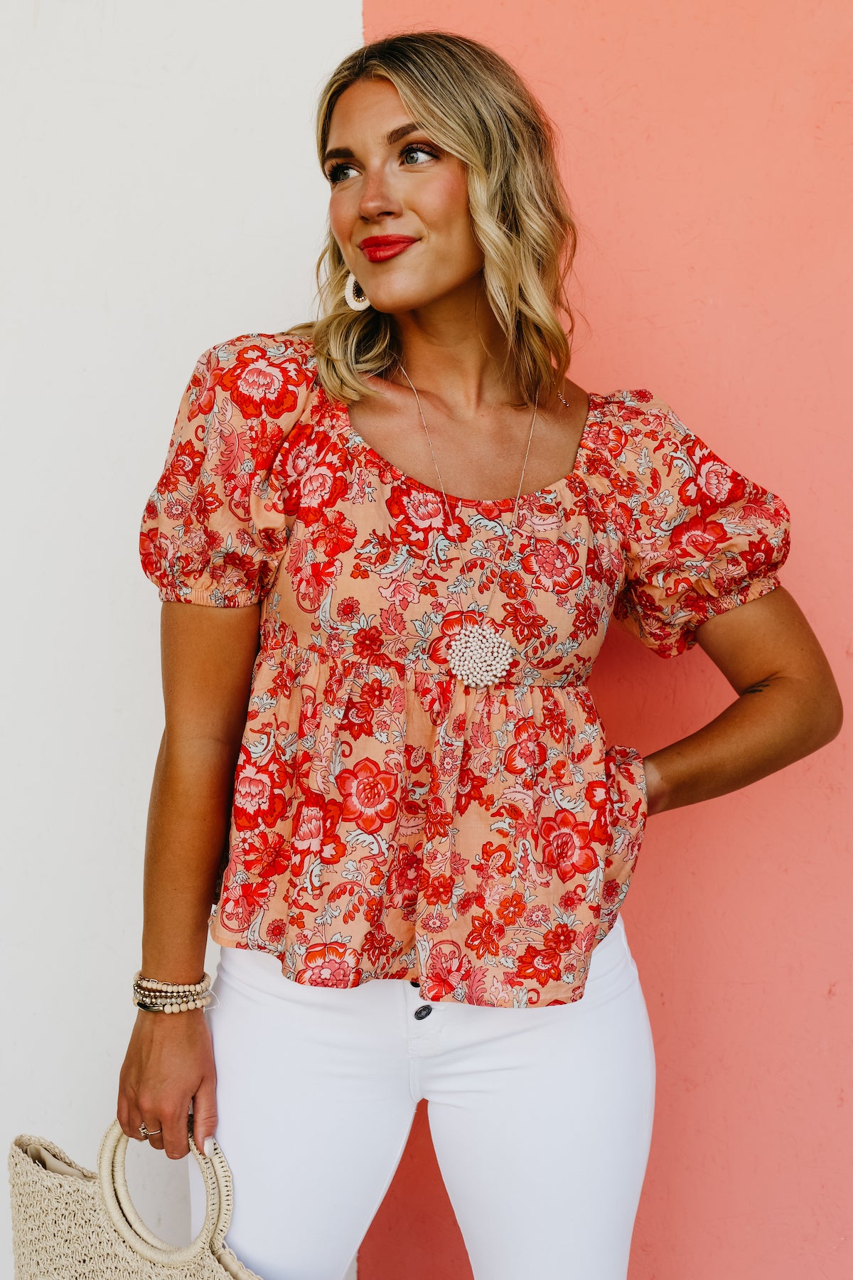 The Scott Floral Tie Back Top - FINAL SALE