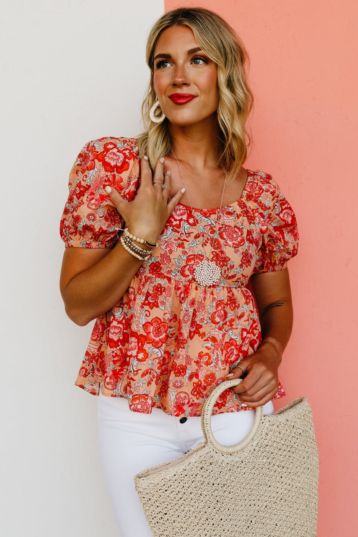 The Scott Floral Tie Back Top - FINAL SALE