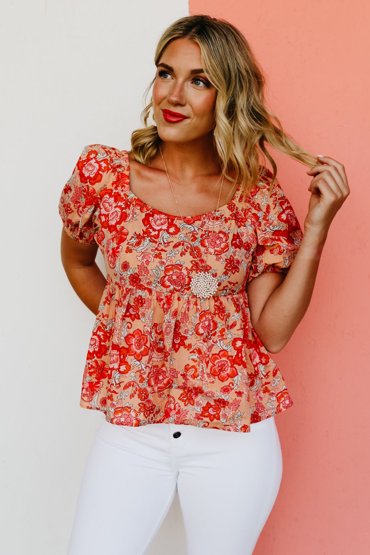 The Scott Floral Tie Back Top - FINAL SALE