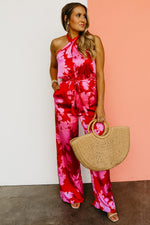 The Savanna Floral Halter Jumpsuit