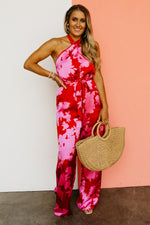 The Savanna Floral Halter Jumpsuit