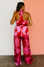 The Savanna Floral Halter Jumpsuit