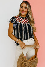 The Kaylie Mixed Print Top