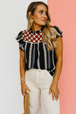 The Kaylie Mixed Print Top