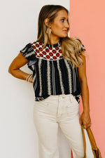 The Kaylie Mixed Print Top