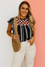 The Kaylie Mixed Print Top