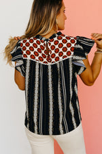 The Kaylie Mixed Print Top