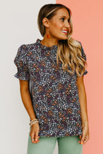 The Paityn Floral Ruffle Neck Woven Blouse