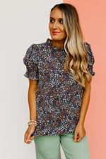 The Paityn Floral Ruffle Neck Woven Blouse