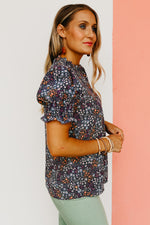 The Paityn Floral Ruffle Neck Woven Blouse