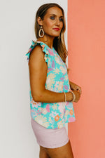 The Sariah Flutter Sleeve Floral Blouse