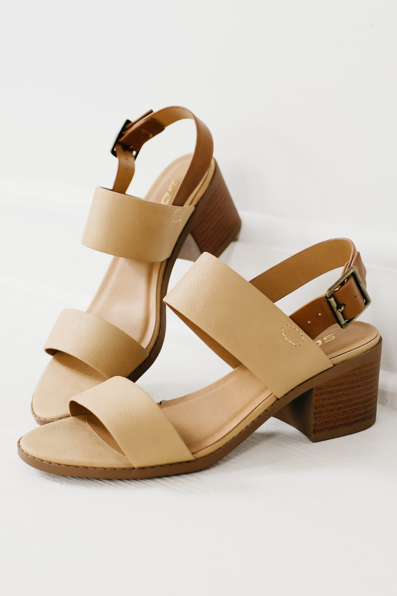 The Delite Double Strap Block Heel