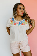 The Musa Floral Embroidered Top - FINAL SALE