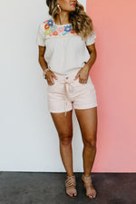 Kan Can Denim | High Rise Belted Shorts - KC6355PK - FINAL SALE