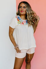 The Musa Floral Embroidered Top - FINAL SALE
