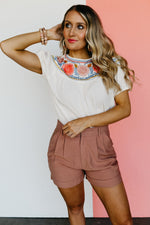 The Serena Embroidered Peasant Top - FINAL SALE