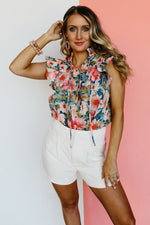 The Adonis Floral Peasant Top - FINAL SALE