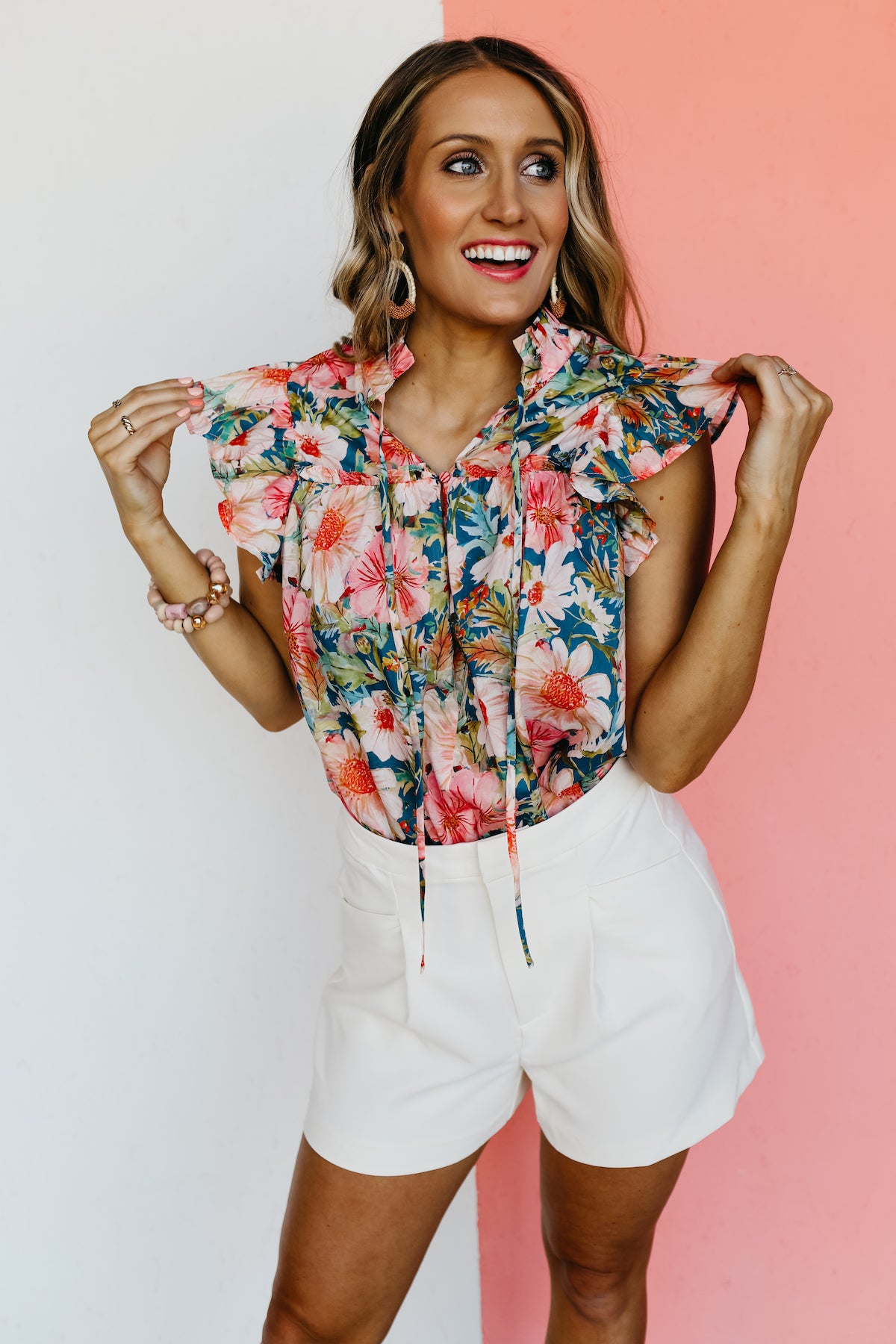 The Adonis Floral Peasant Top - FINAL SALE