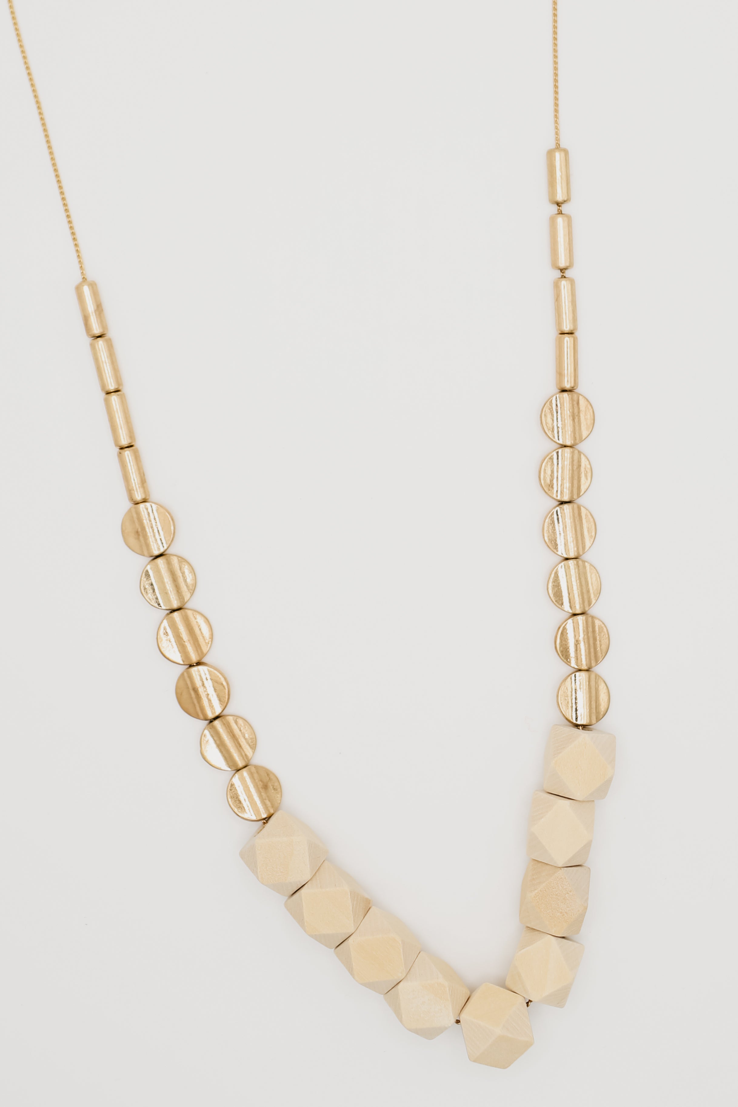 The Fatima Wood Bead Necklace