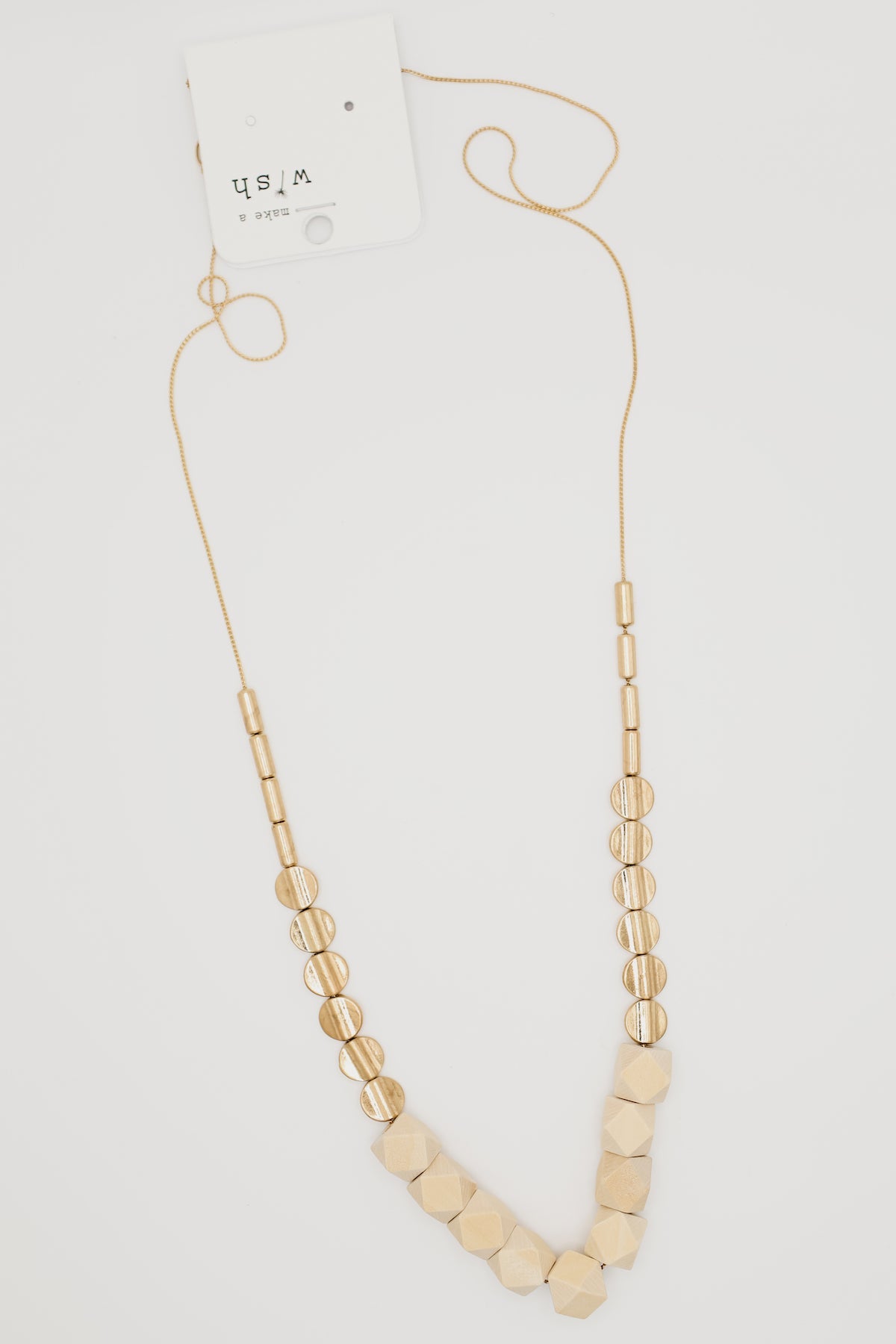 The Fatima Wood Bead Necklace