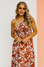 The Marida Floral One Shoulder Maxi Dress