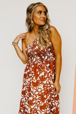 The Marida Floral One Shoulder Maxi Dress