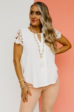 The Kade Crochet Sleeve Blouse