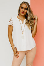 The Kade Crochet Sleeve Blouse
