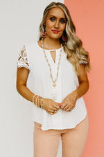 The Kade Crochet Sleeve Blouse