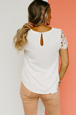 The Kade Crochet Sleeve Blouse